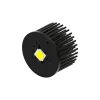 Zhaga LED pin fin heat sink, ø80mm, H 50mm, Base 5mm, Black anodized