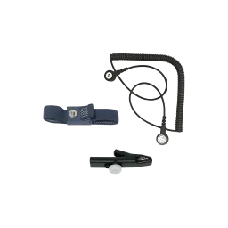 ESD contact bracelet with spiral cable + crocodile clip