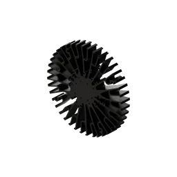 Modular LED star heat sink, ø152mm, H 20mm, Black anodized