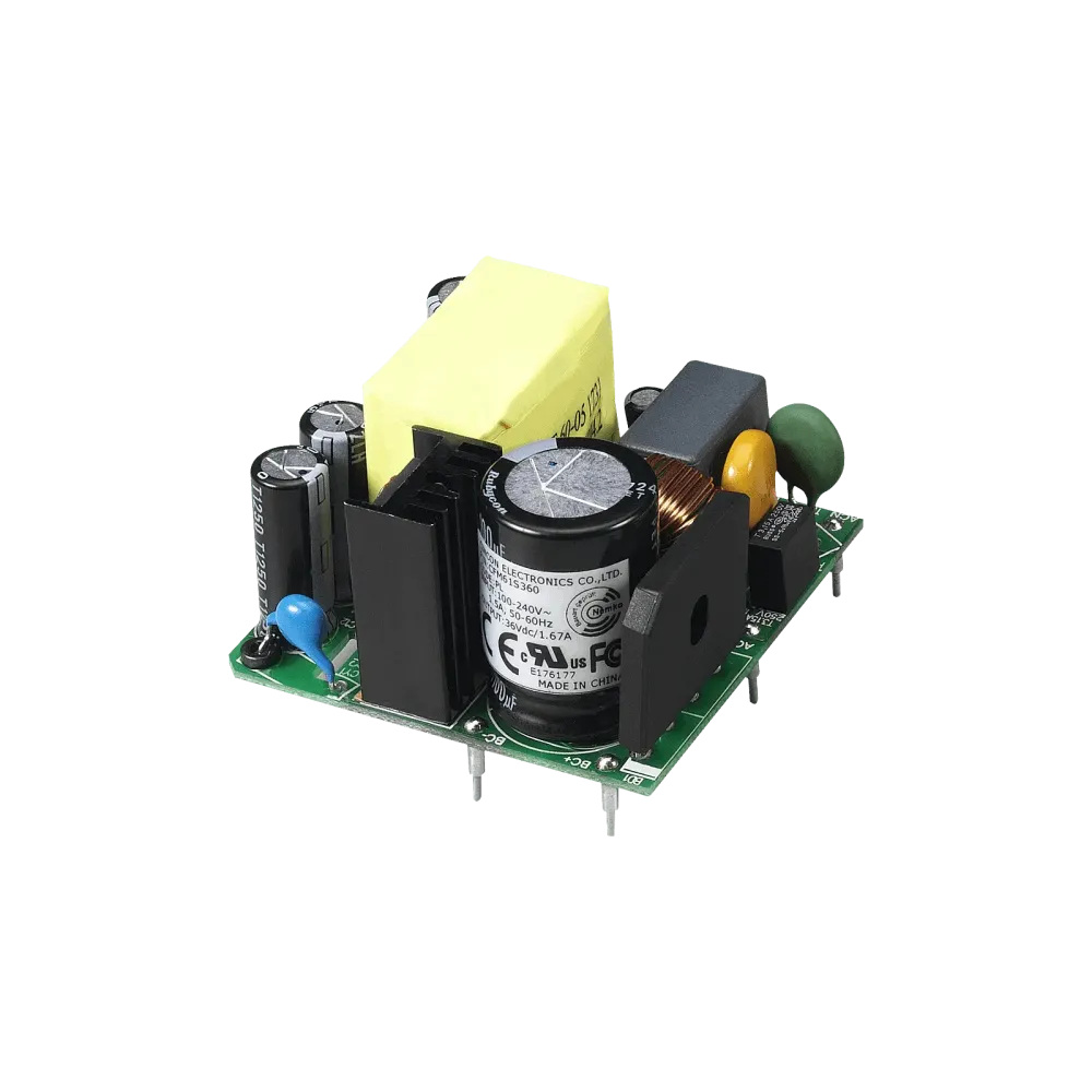 40W AC/DC power supply unit, PCB mounting, 5V/8A