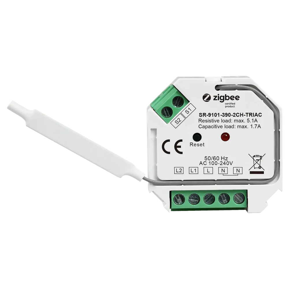 ZIGBEE 3.0 interruttore sezione fase CA 2 canali