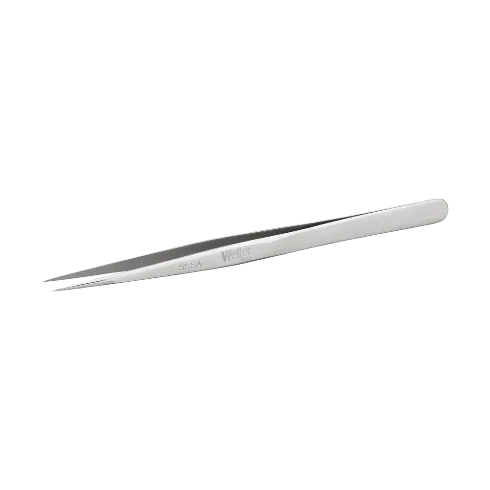 Precision tweezers with long and narrow handles