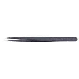 ESD SMD tweezers 140mm shape BB stainless steel, dissipative