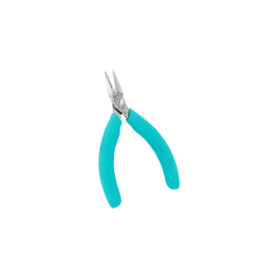Flat round nose pliers with narrow half-round jaws