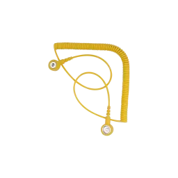 ESD spiral cable for bracelet highly elastic yellow