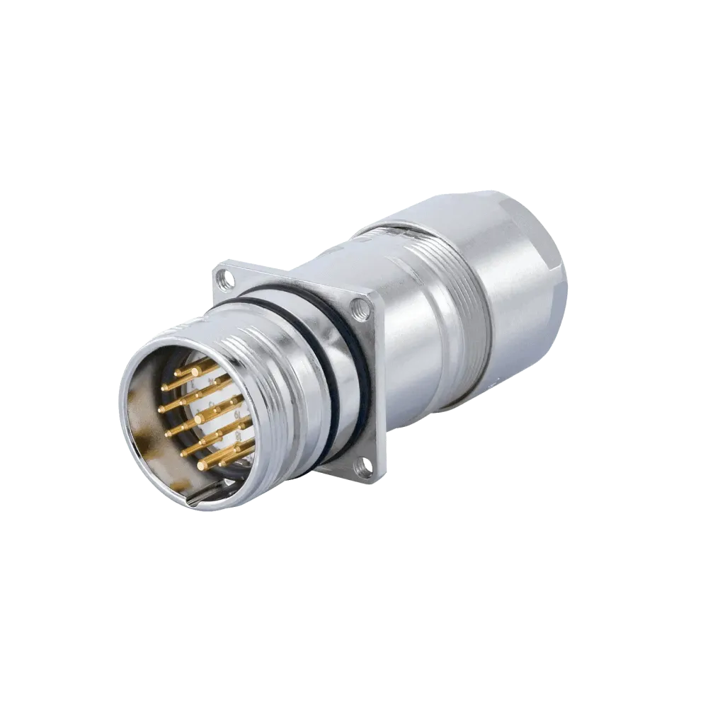Housing M23 appliance coupler with strain relief Signal rear panel