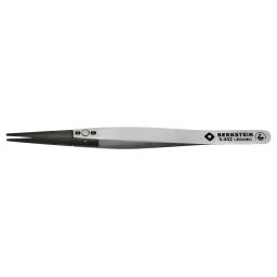 ESD ceramic tweezers with replaceable tips 2.0 mm wide, dissipative