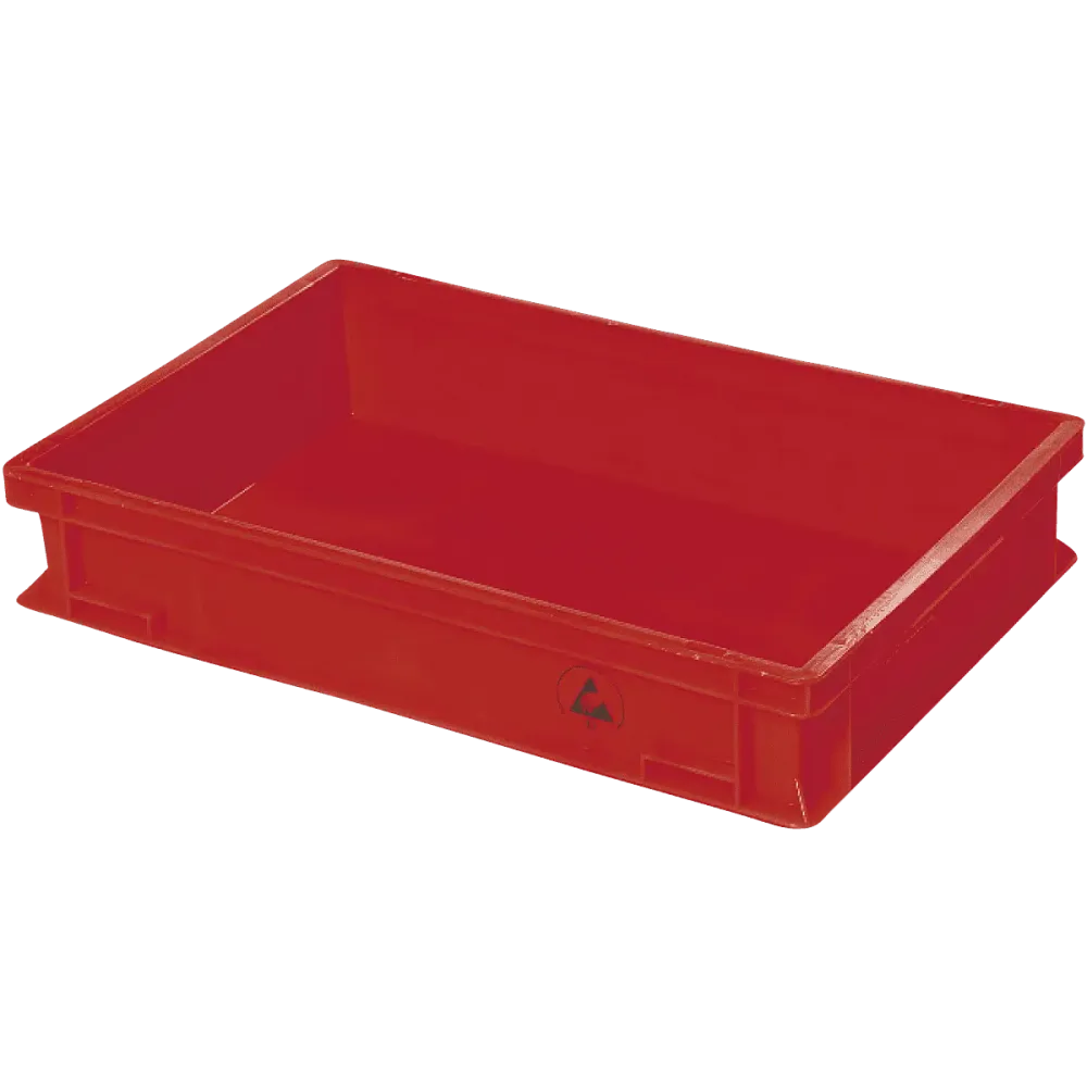 ESD storage container red in various sizes
