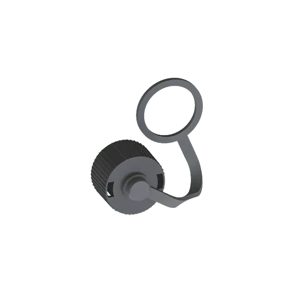 Protective cap THx.387 B/F/M, with black rubber cord, 