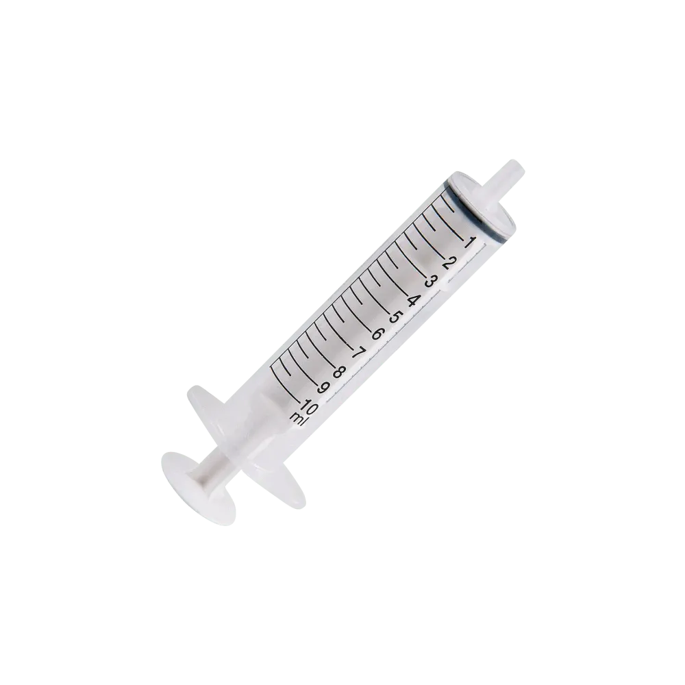 Syringe, empty tip, 10ml, printed scale, (PU=10pcs.)