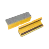 Protective jaws felt/plastic 100mm yellow, with magnetic strip (pair)