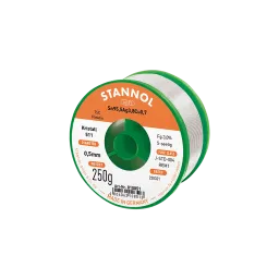 Solder wire crystal 511, Sn95,5Ag3,8Cu0,7 - FLOWTIN TSC, RE M1, 0.5mm, 250g