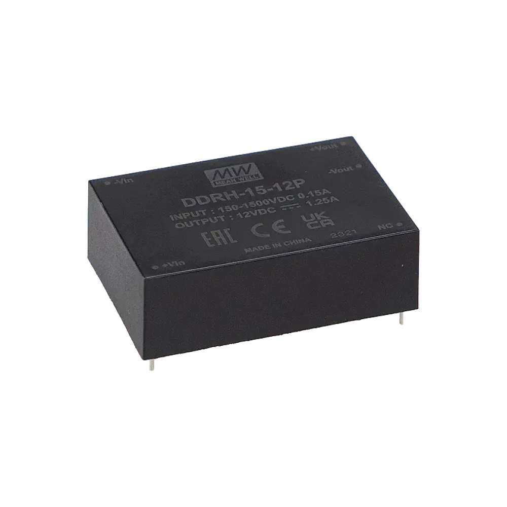 15W DC/DC converter, input 150...1500Vdc, output 15V/1A