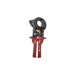 Compact cable cutter with ratchet