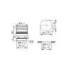 Housing M23 appliance coupler Signal single-hole mounting