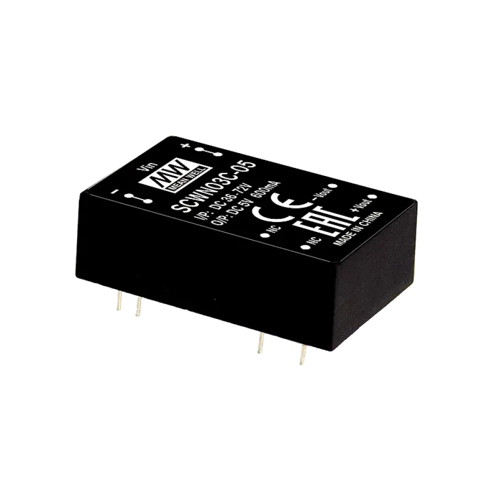 3W DC/DC converter, input 4.5...9V, output 5V/0.6A
