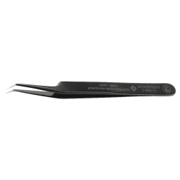 ESD SMD tweezers 115mm shape 5abb-Z stainless steel angle 30° serrated, dissipative