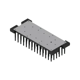 Rectangular Pin Fin LED cooler for 2×6 LED modules
