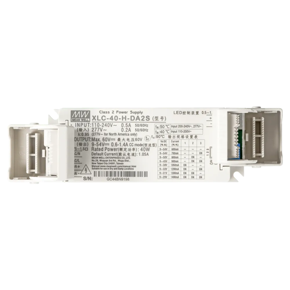 40W LED control gear 600mA to 1400mA/9V...54V, DALI2, AC Push, Independent