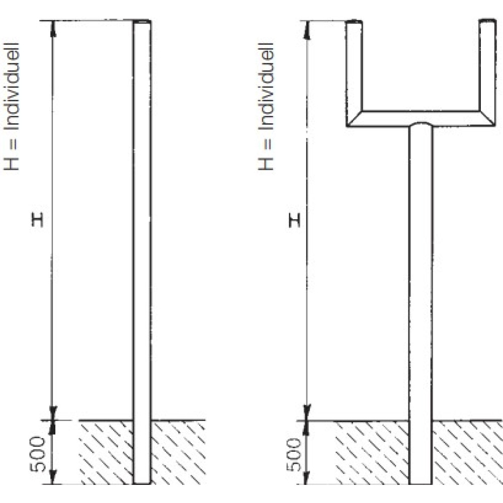 Standpipes for mirrors without heating