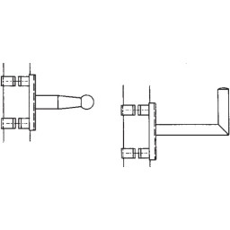 Surcharges: Brackets with clamps for other mast diameters