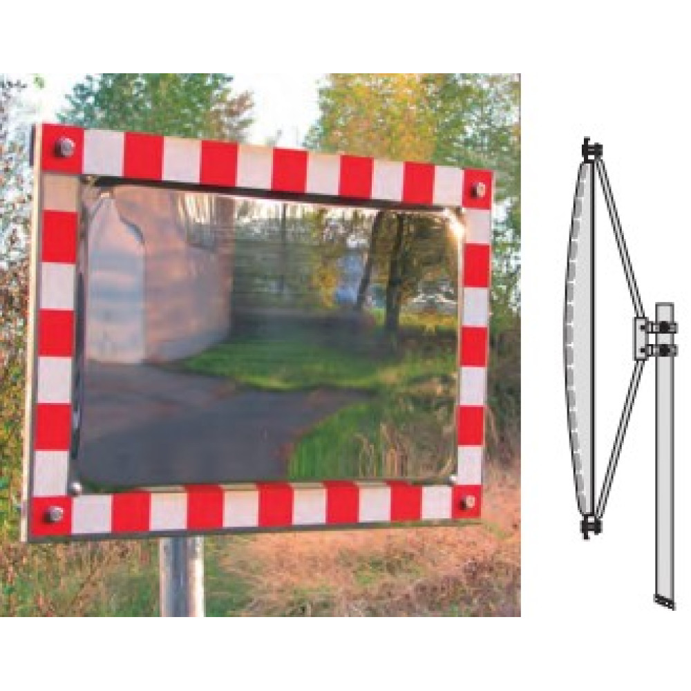 HFB traffic mirror in stainless steel