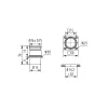 Housing M16 appliance coupler Rear wall mounting