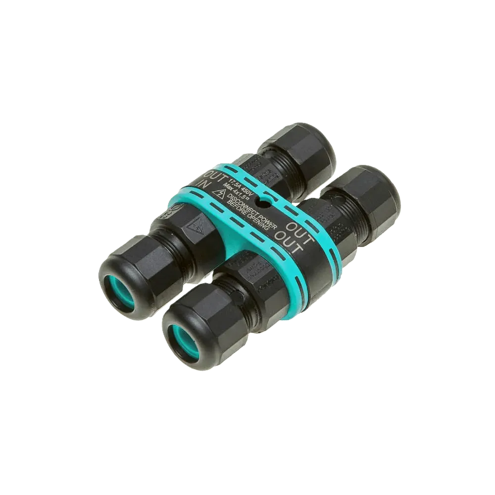 Techno 4-way power distributor TH392, 4P, D7.0-12.0, IP68