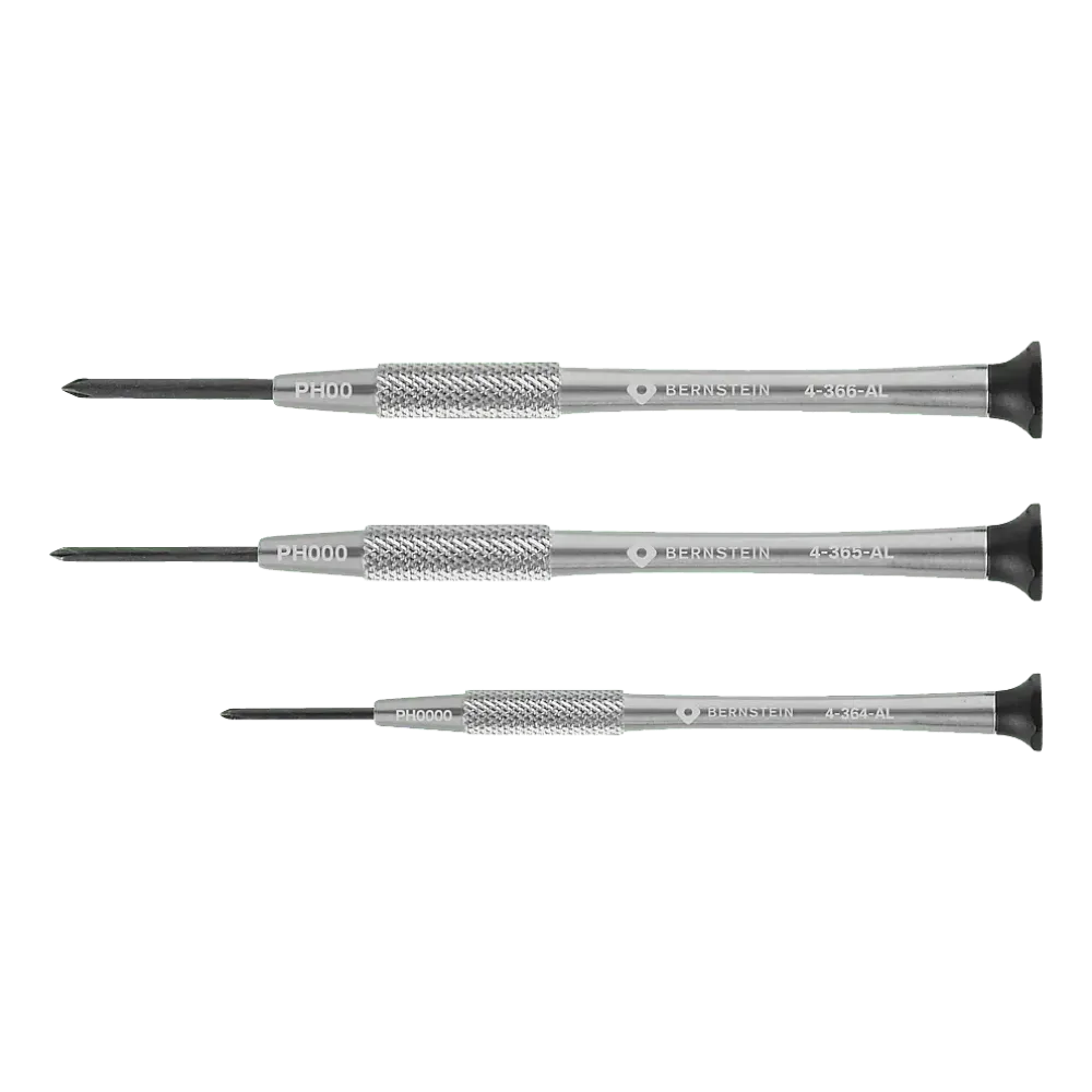 Watchmaker's screwdriver set 3-piece Phillips PH0000 / PH000 / PH00