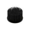 LED pin fin heat sink, ø70mm, H 40mm, Base 5mm, Black anodized