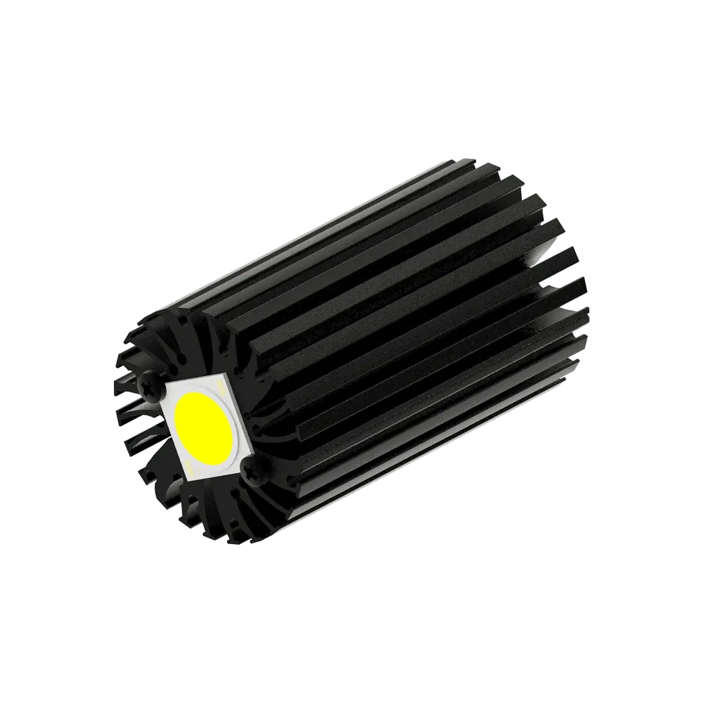 Modular LED star heat sink, ø47mm, H 80mm, Black anodized