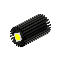 Modular LED star heat sink, ø47mm, H 80mm, Black anodized