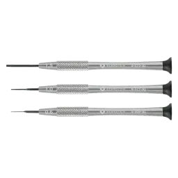 Watchmaker's screwdriver set 3-piece slotted 0.6 / 1.0 / 1.5 mm