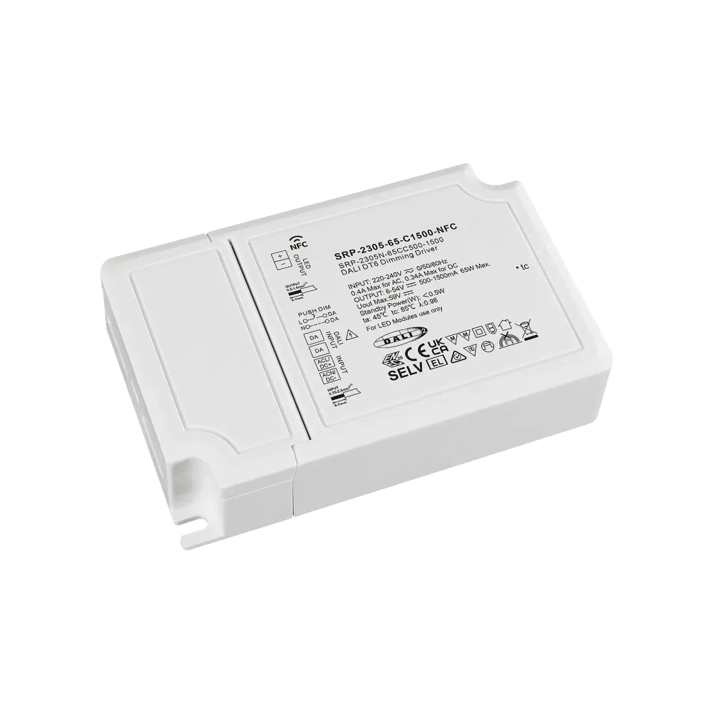 65W DALI2 DT6, AC-PUSH, constant current LED driver, NFC