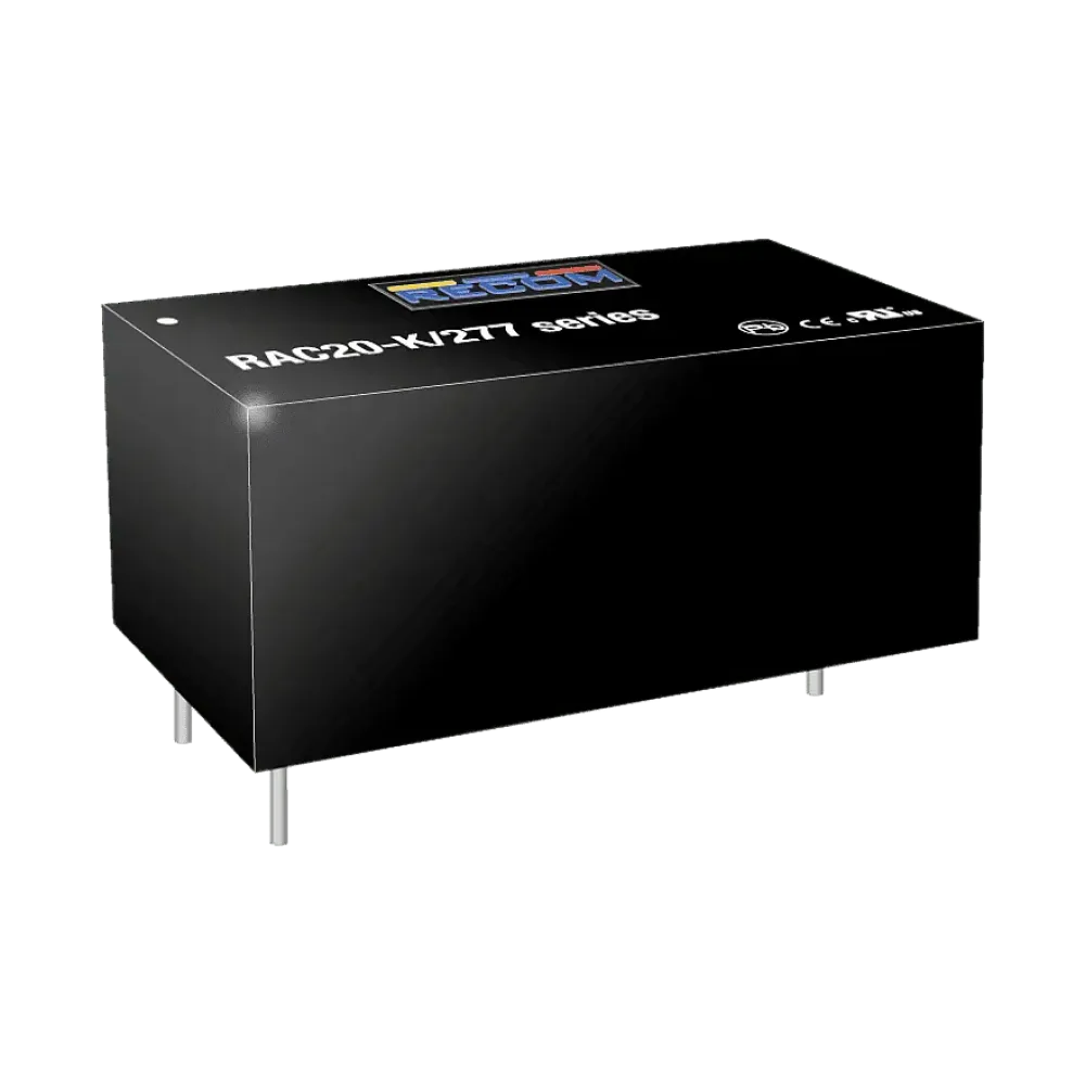 20W AC/DC power supply unit, PCB mounting, 15V/1333mA