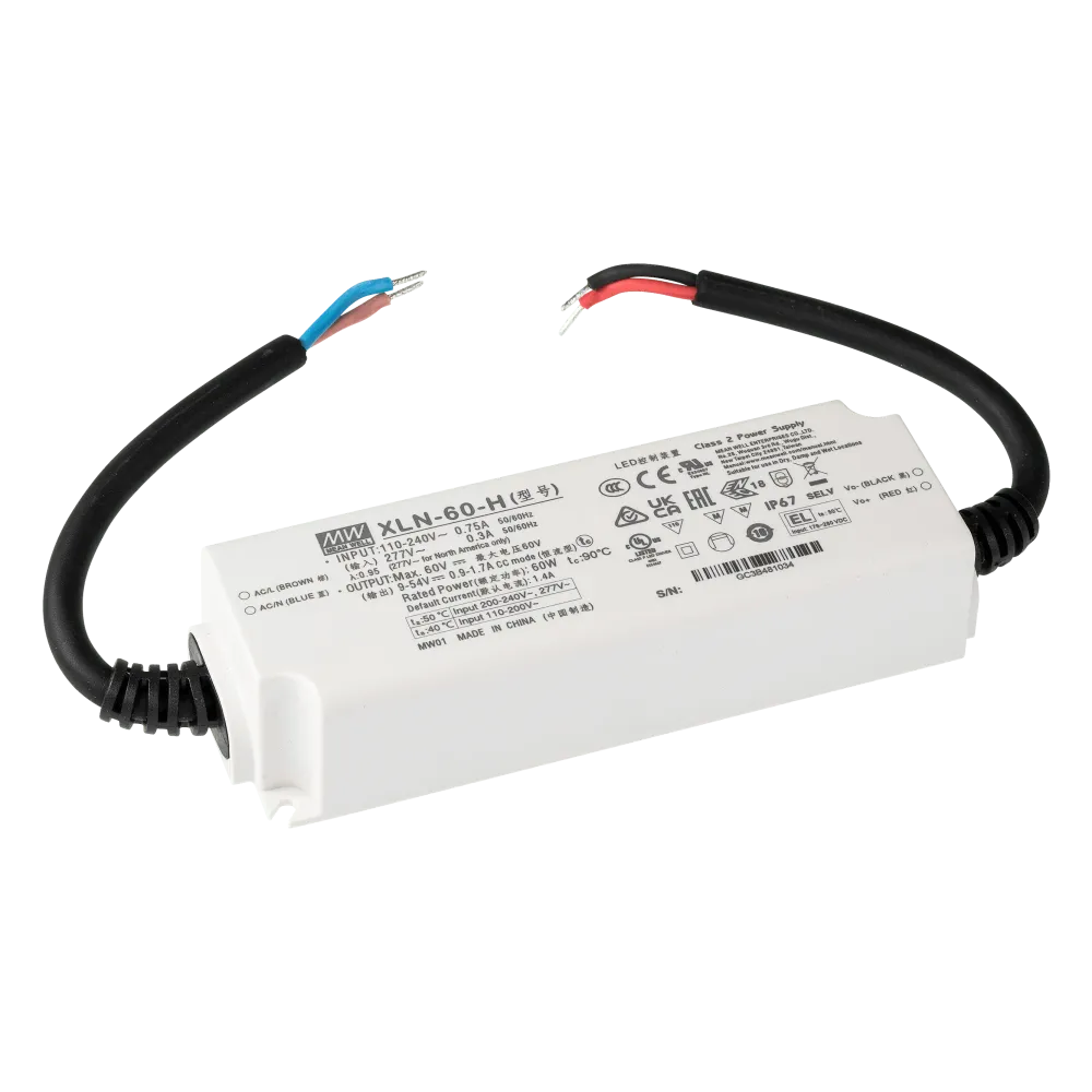 60W LED control gear 900...1700mA/9V...54V, NFC