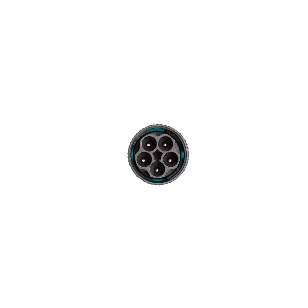 Mini circular connector TH387, plug, 5P, screw connection, IP66/IP68