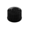 LED pin fin heat sink, ø80mm, H 50mm, Base 5mm, Black anodized