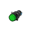 Illuminated push-button, green, with LED light, 24V, 2NC+2NO
