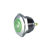 Illuminated Pushbutton switch with power imprint, green