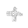 M23 signal contact insert 12-pin, crimp insert without contacts