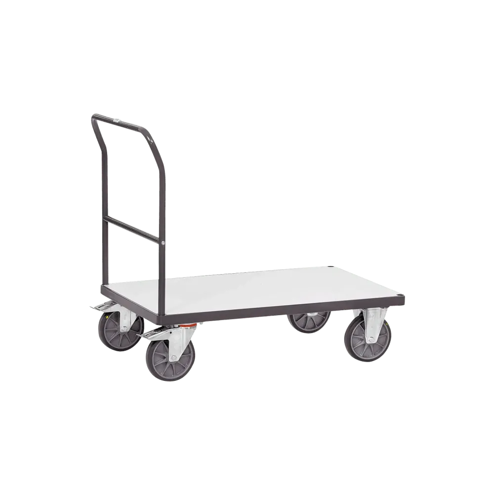 ESD push bar trolley, up to 600 kg, 1000 x 700 mm