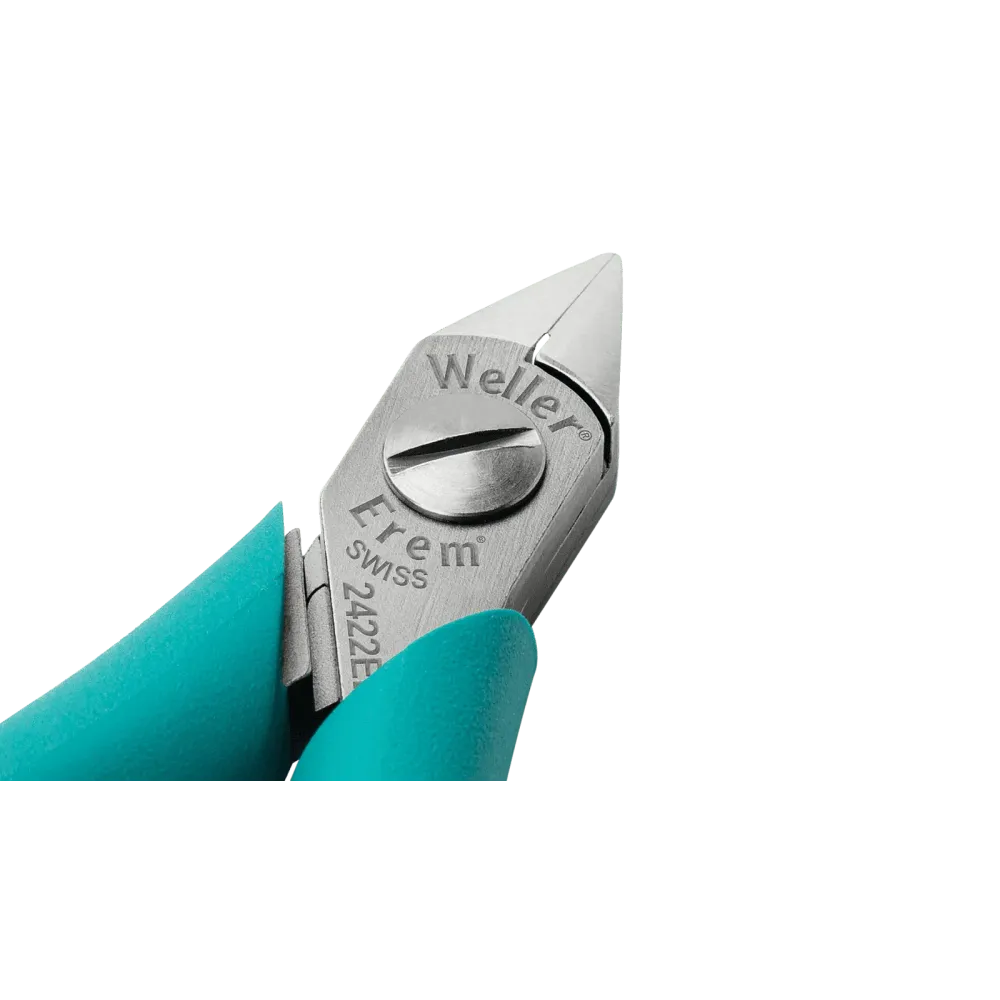 Ergonomic side cutter, 5″, with tapered head, flush