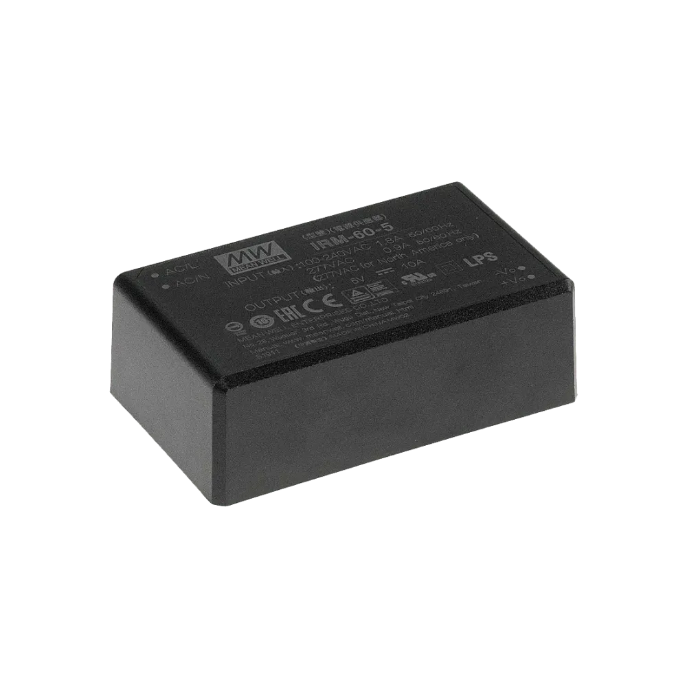 60W AC/DC power supply unit, PCB mounting, 15V/4A