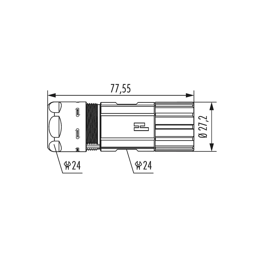 Housing M23 cable connector Power