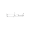 M16 crimping pin 1mm, turned 7.010.981.001
