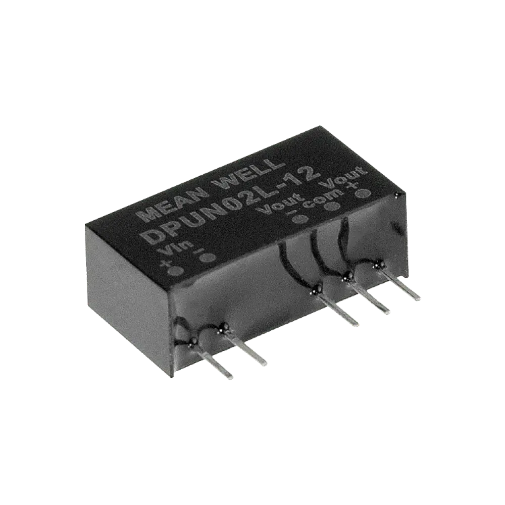 2W DC/DC converter, input 4.5...5.5V, output +/-12V / +/-0.083A