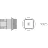NQ25 hot air nozzle 18x18mm
