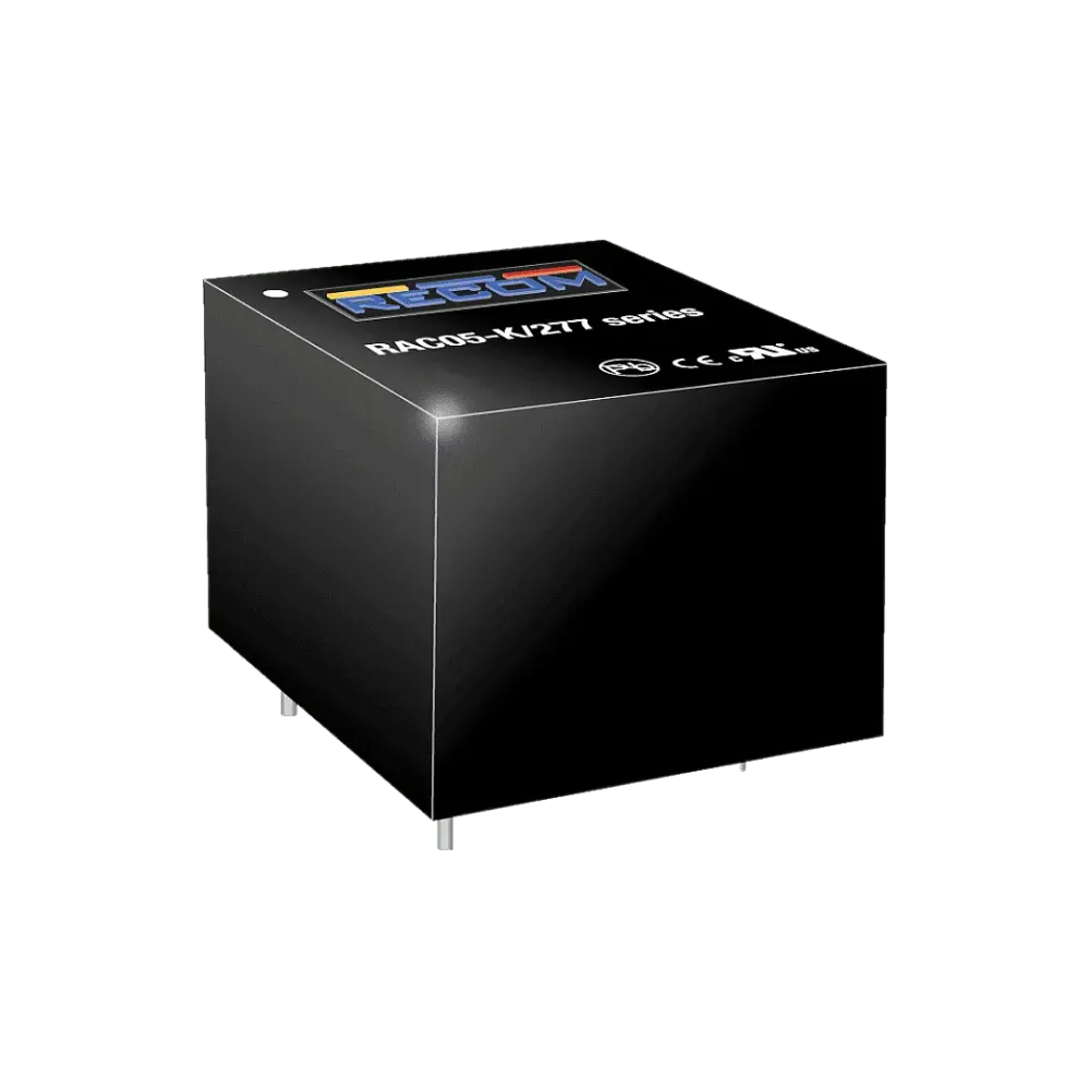 5W AC/DC power supply unit, PCB mounting, 24V/210mA