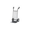 ESD tubular steel trolley 250 kg, height 1150 mm, wide bucket